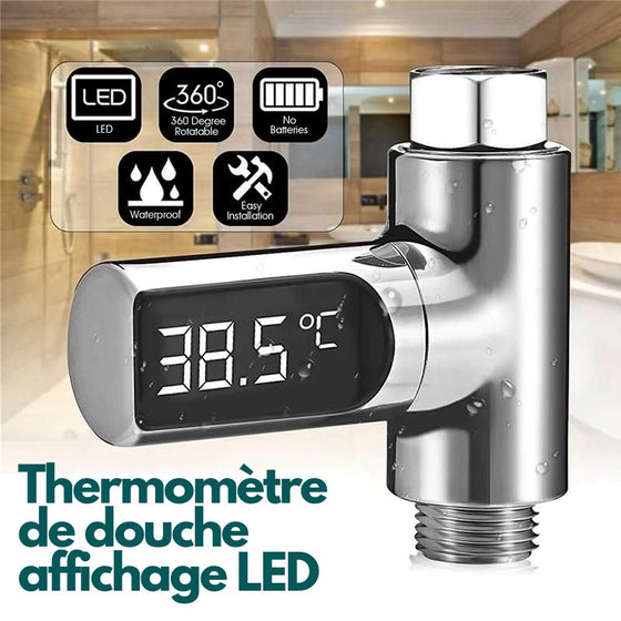 Thermomètre de douche LED autonome
